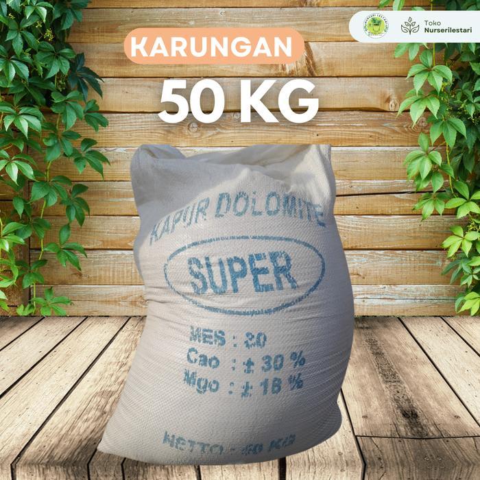 Kapur Dolomit Super Pertanian Kemasan KARUNGAN 50 KG