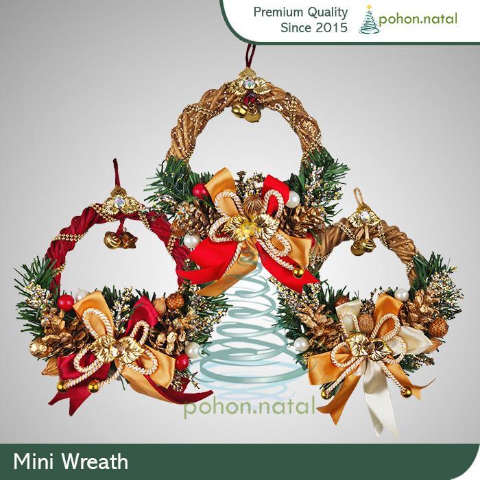 SALE Mini Wreath Garland 15cm Dekorasi Natal