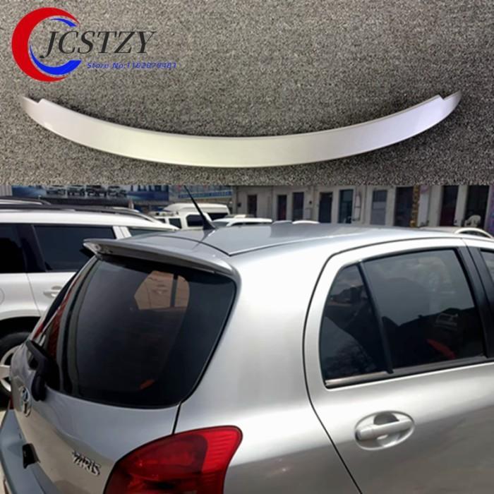For Yaris Spoiler Abs Material Car Rear Wing Primer Color Rear Spoiler Press The Tail For Toyota