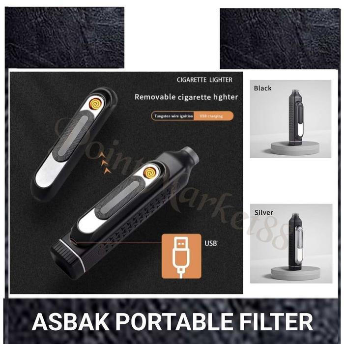 Asbak Portable Filter Rkk Pipe Smoking Rechargerable - Asbak Rkk Mini Portable Charger USB
