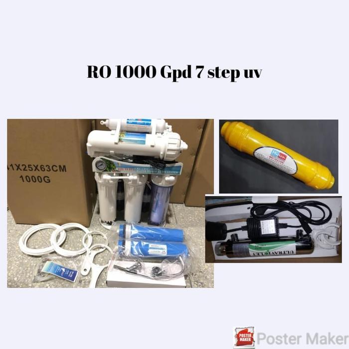 Mesin RO 7step 1000 gpd Uv Reverse Osmosis