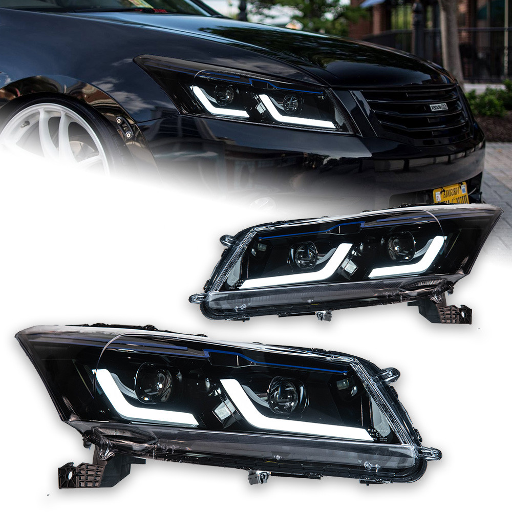 AKD Car Styling Head Lamp for Accord LED Headlight 2008-2012 Dynamic Signal LED DRL Hid Head Lamp