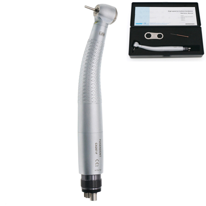 COXO dental CX207-F Push Button 3 Way Spray 3 Air Led High Speed Handpiece Coxo Led High Speed Handp
