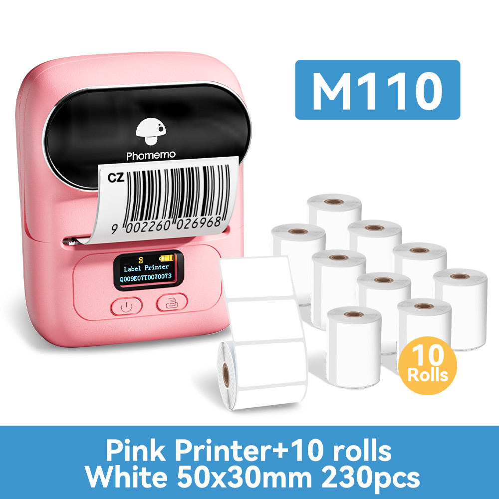 Phomemo Mini Portable Thermal Printer Self-adhesive Label Printer For Stickers Phomemo M110 50mm Lab