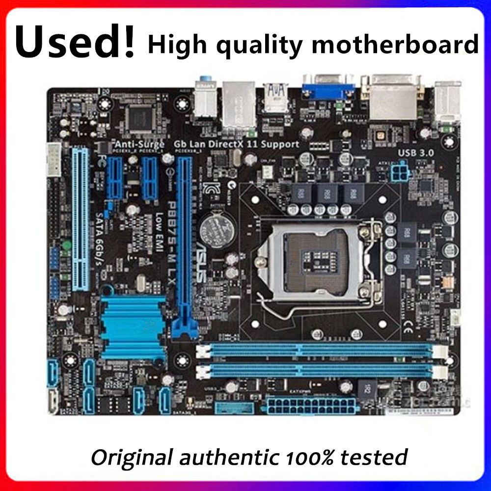 Used For P8B75-M LX Computer Motherboard LGA 1155 DDR3 For Intel B75 P8B75 Desktop Mainboard SATA II
