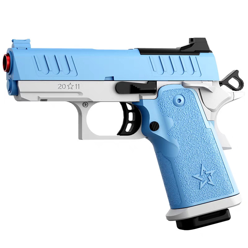 Soft Bullet Toy Gun Continuous Fire Throwing Shell Airsoft Launcher Outdoor Sports CS Game Pistol