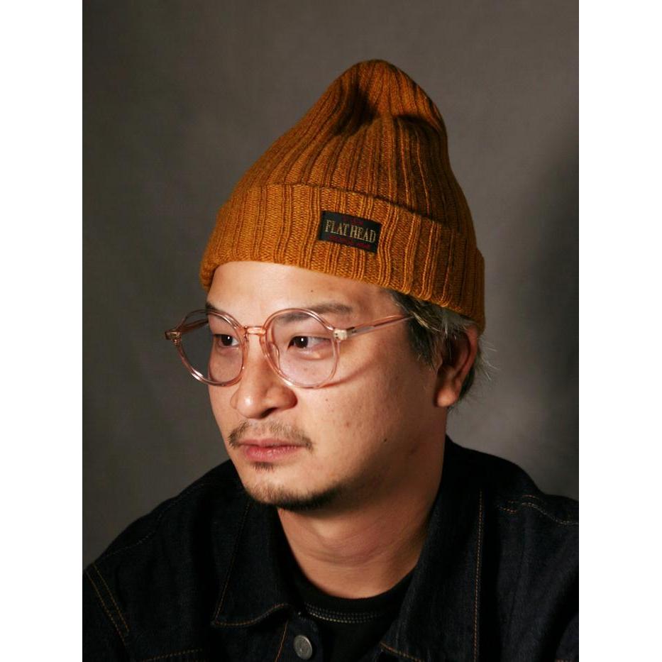 The Flat Head Wool Knit Cap - Red