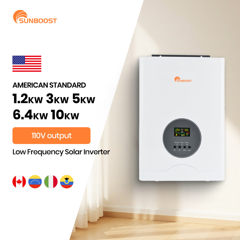 Sunboost Us Version 110V 120V 1.2kw 3kw 5kw 6.4kw 10kw Split Phase Off Grid Hybrid Solar Inverter