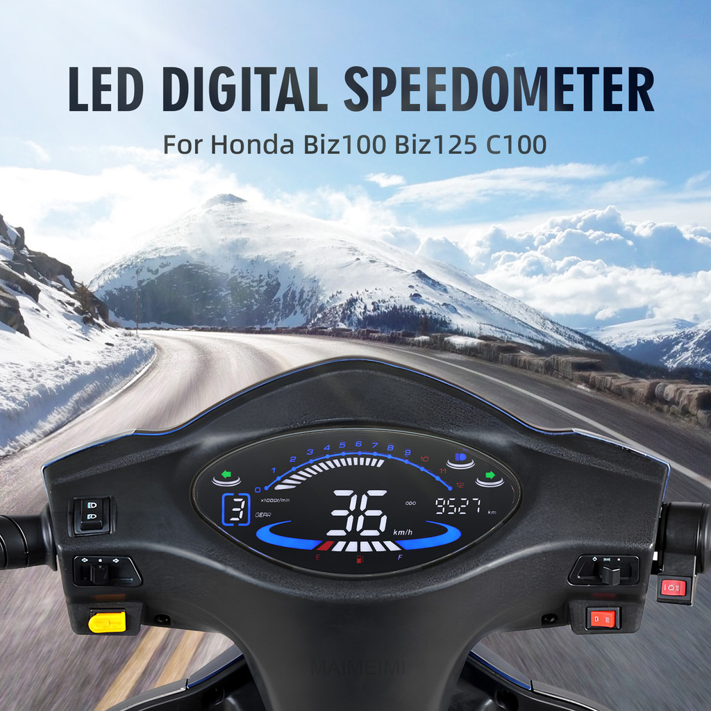 Led Digital Motorcycle Instrument Rpm Tachometer Odometer Speedometer With Turn Signal For Honda