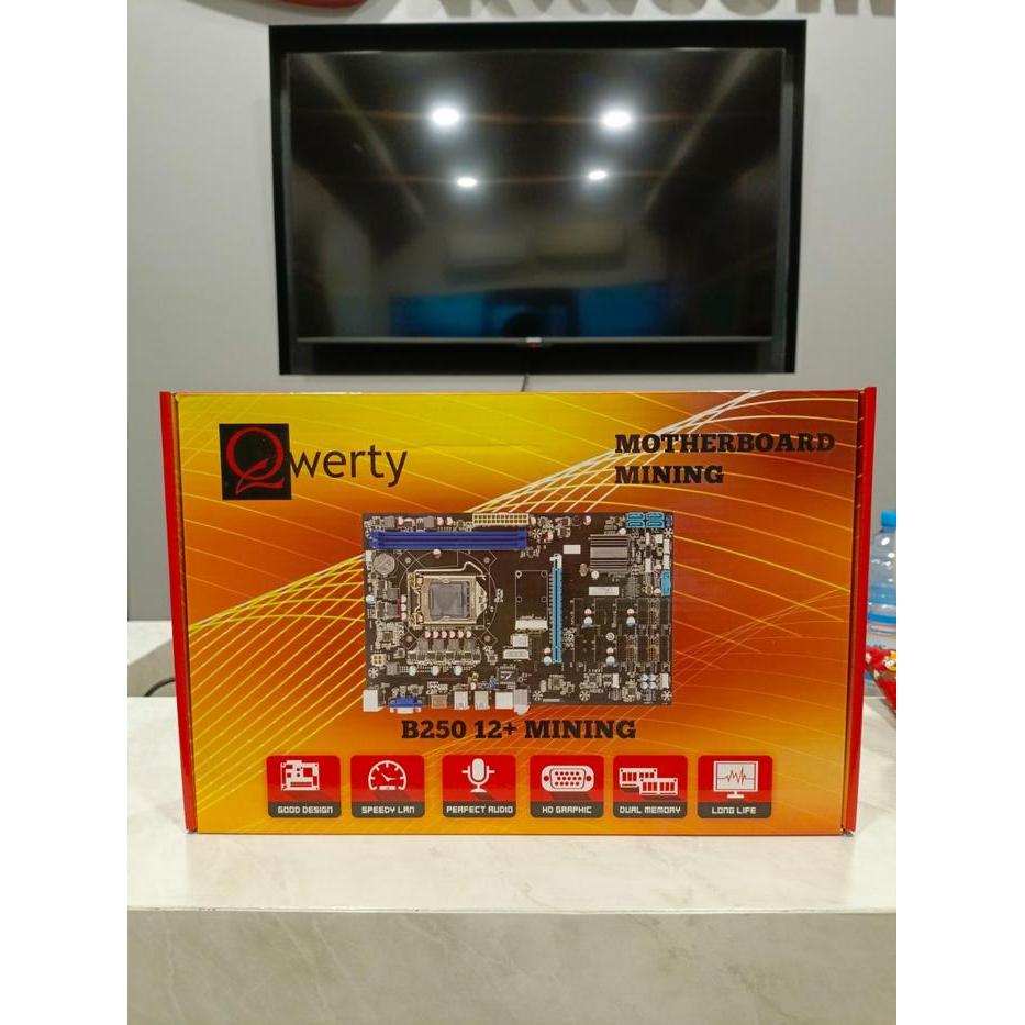 PAKETAN QWERTY B250 12+ MINING 12 VGA BTC + PROCESSOR