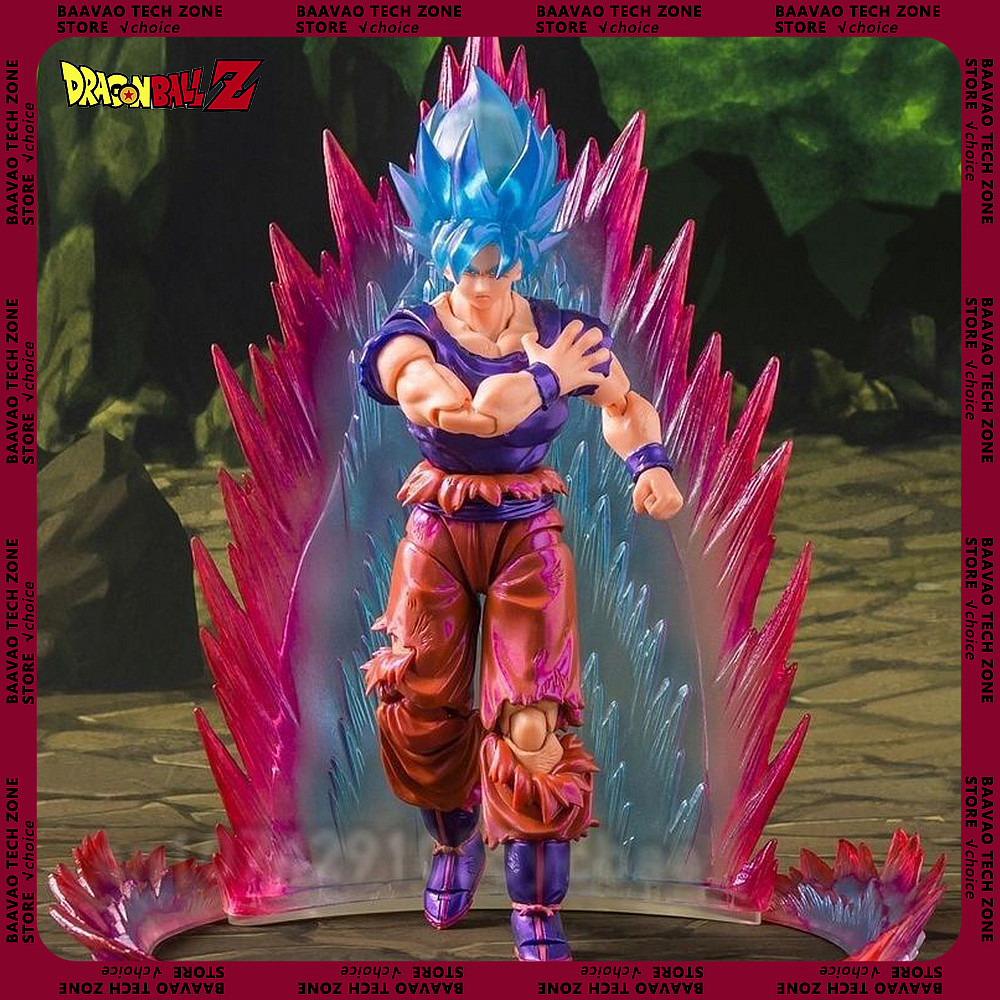 Shf Super Saiyan Battle Damage blue Goku Dragon Ball Z Anime Figures Pvc Ko Model S.H.Figuarts