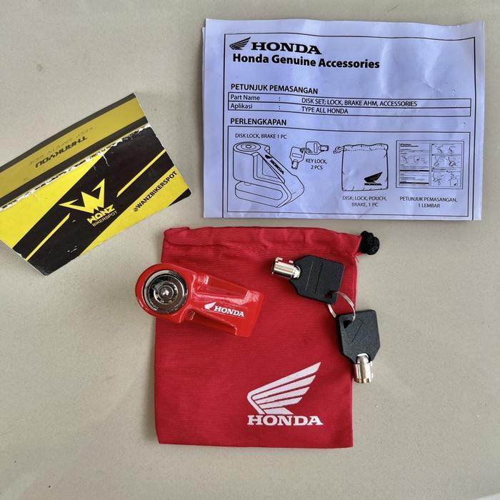 GEMBOK CAKRAM ORIGINAL HONDA AHM / KUNCI GEMBOK CAKRAM MOTOR