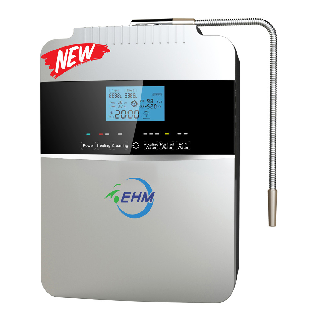 Kangen Water Ionizer Hydrogen Water Filter with 8 Ti-Pt Plates pH 2.5-11.2