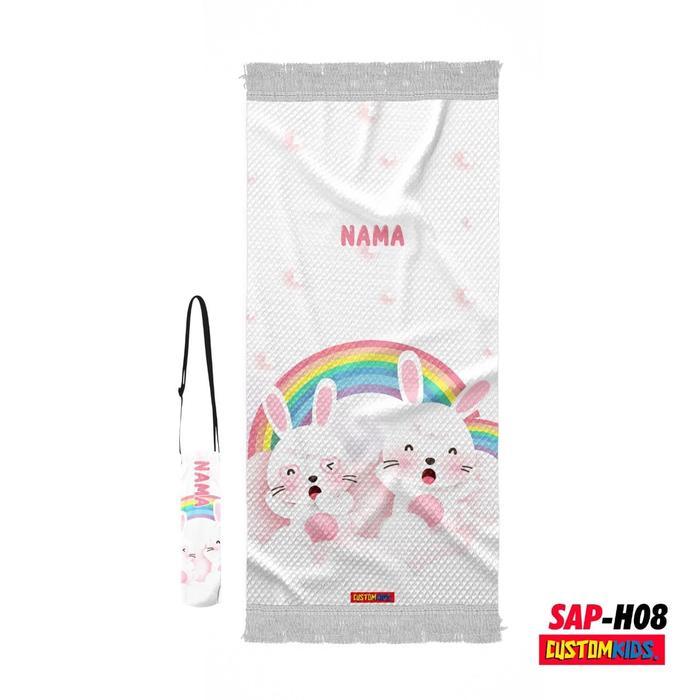 ORIGINAL [CUSTOMKIDS] Sajadah Anak Custom Nama Prayermat, Souvenir Ulang Tahun READY STOCK