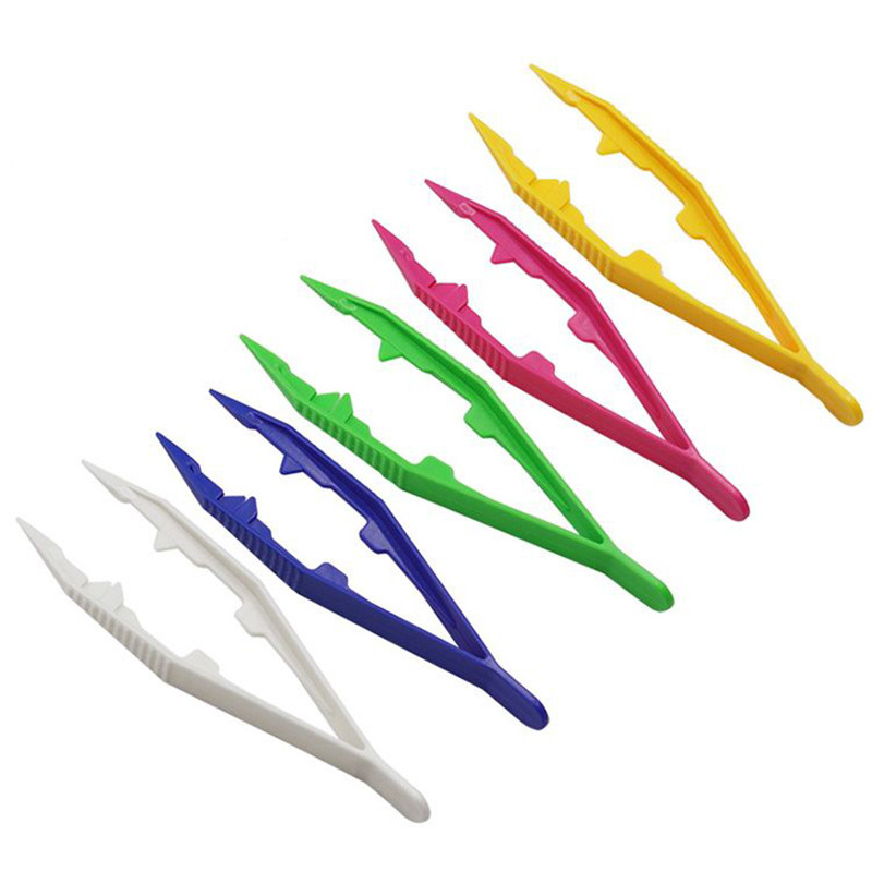 5pcs Plastic Tweezers Hama Beads Clip For Hama Beads 5mm/2.6mm Fuse Beads Tools Iron Jewelry Beads A