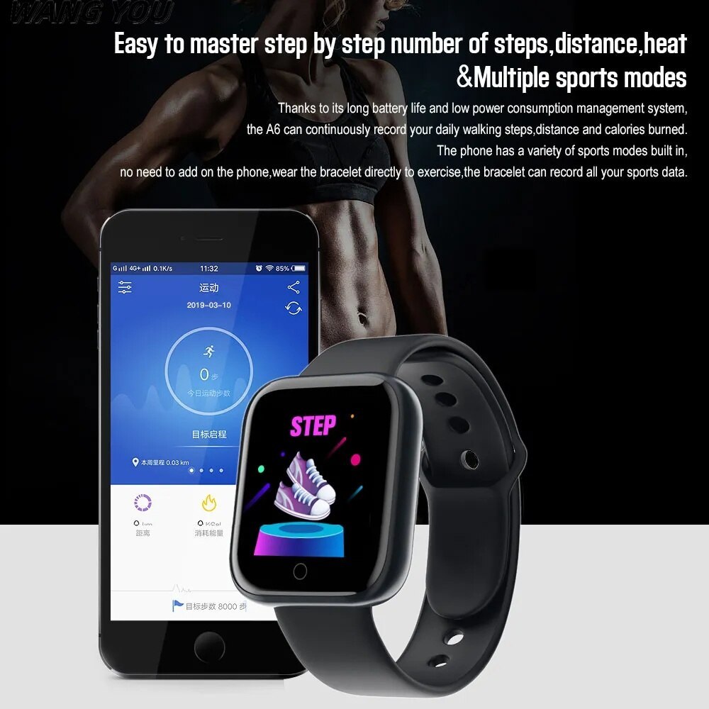 Y68 Smart Bracelet Men Women Heart Rate Wireless Bluetooth Headsets Smart Bracelet Blood Pressure Ex