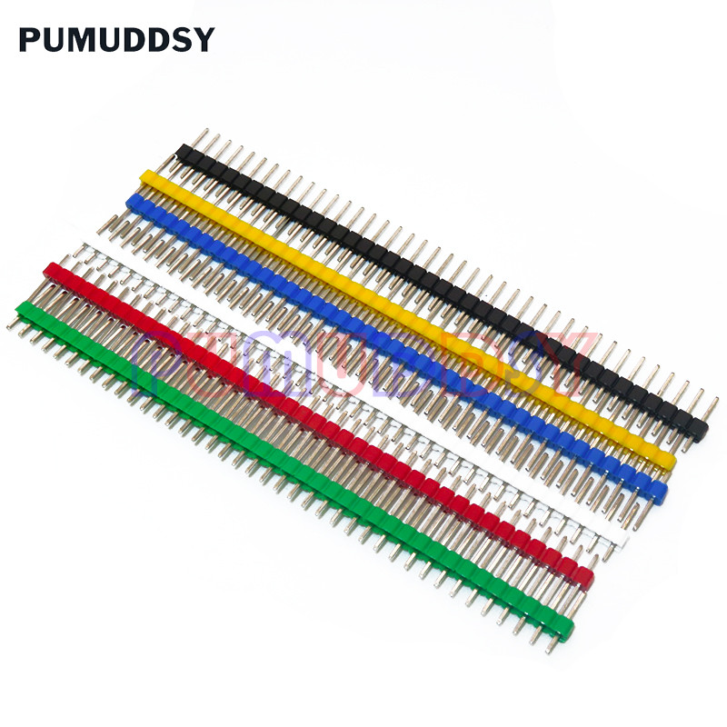 30PCS 40 Pin Breakable Pin Header 2.54mm Single Row Male Header Connector Kit PCB Pin Strip For Ardu