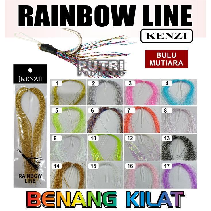 BENANG KILAT KENZI RAINBOW LINE BULU MUTIARA Aksesoris Pancing