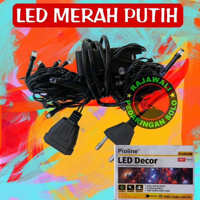 LAMPU HIAS MERAH PUTIH LED AGUSTUSAN LAMPU RENTENG NATAL DEKORASI