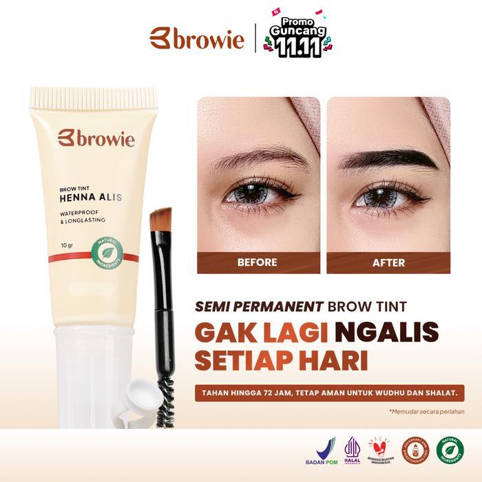 New browie Brow Tint Henna Alis [Natural brown, Dark brown, Black] Sulam Alis Halal Waterproof