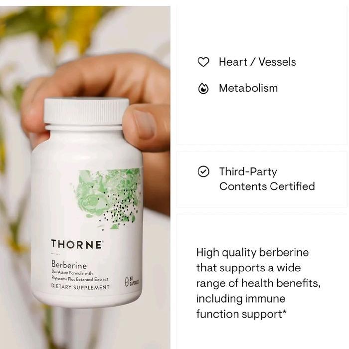 Thor Berberine 1000 mg 60 Capsules Heart Vessels Exp dates : Mar 2027