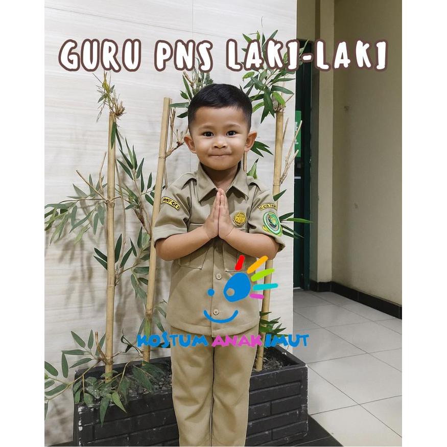 Anakkuimut Baju Guru Pns Laki-Laki Anak - Kostum Guru Laki-Laki Anak - Seragam Guru Laki-Laki Anak