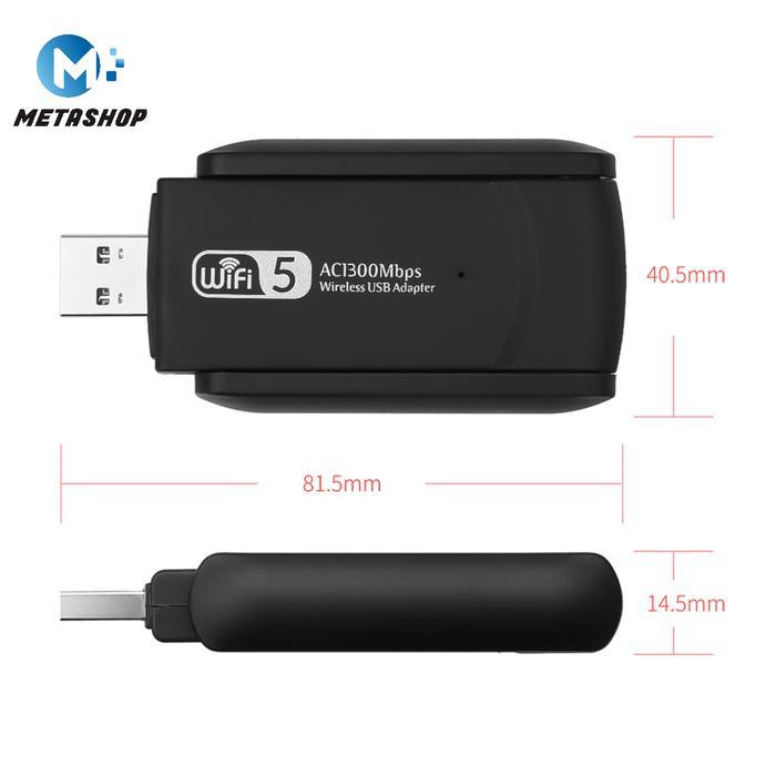 USB WIFI ADAPTER DUAL BAND WIFI 5 AC1300 2.4GHZ 5GHZ NETWORK CARD 5G WIRELESS DONGLE RECEIVER
