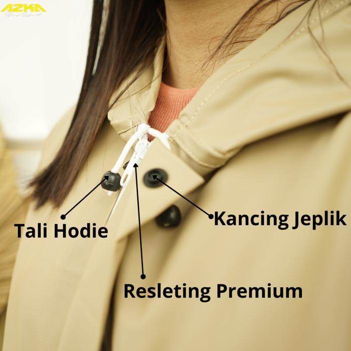 Promo Jas Hujan Azka Setelan Baju&Celana Bahan Pvc Karet Tebal Jas Hujan Jas Hujan Original