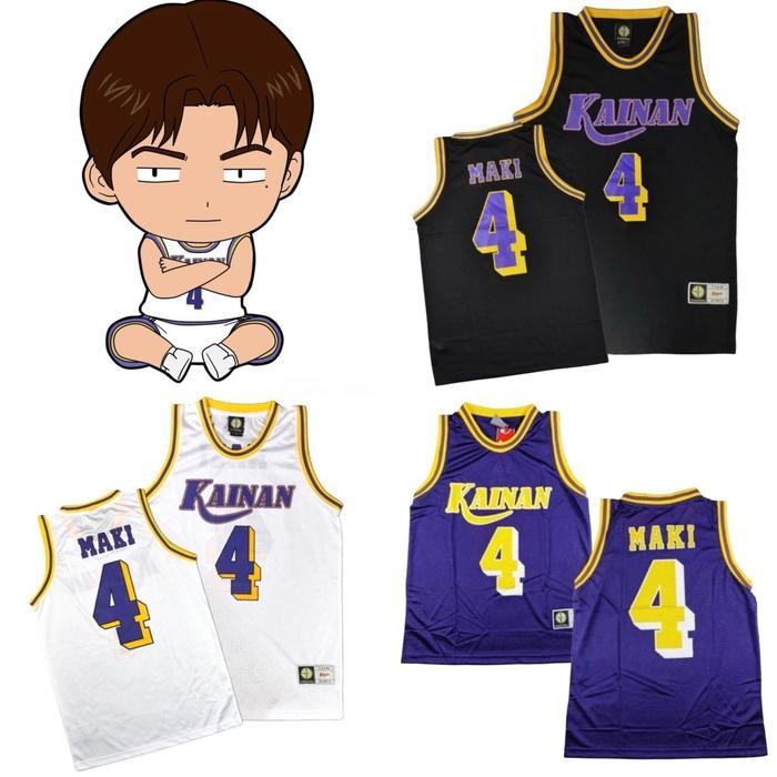 JERSEY BAJU BASKET SLAM DUNK ANIME KAINAN HIGH SCHOOL 4 SHINICHI MAKI