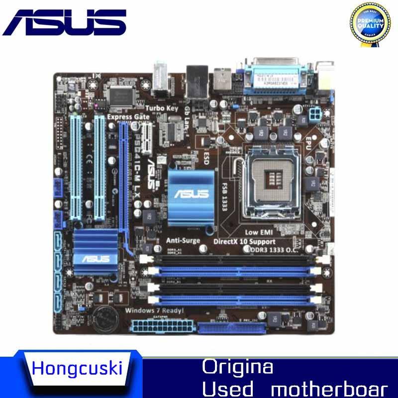 For P5G41C-M LX Used original motherboard Socket LGA 775 DDR2 DDR3 G41 Desktop Motherboard