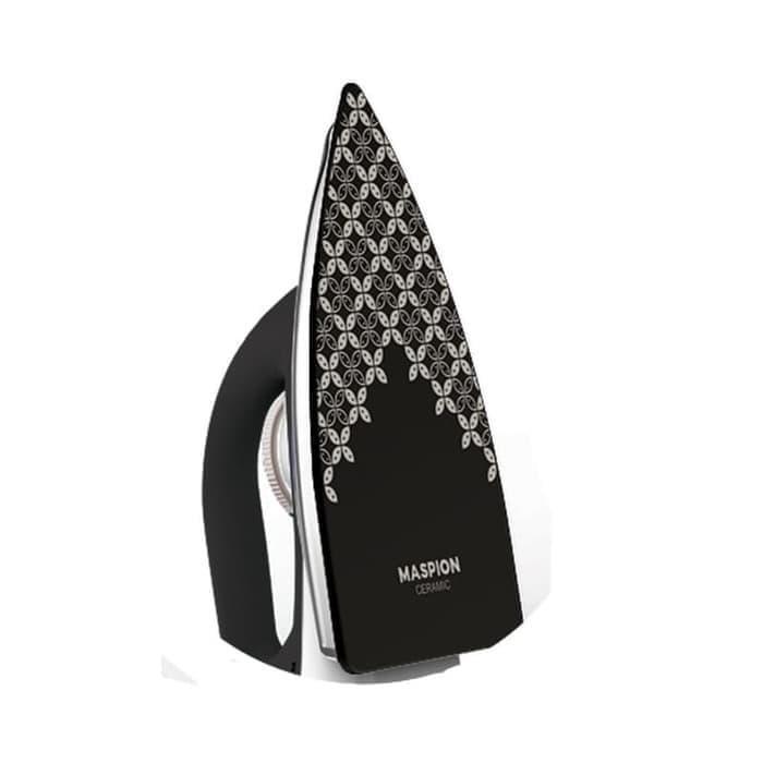 92ql- Maspion Setrika Ceramic Coating 350 Watt Ha-380 Garansi Resmi - Hitam