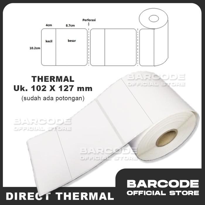 Kertas Label Sticker Jne 102 X 127 Bare Thermal 102X127Mm Resi Jne