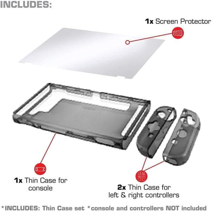 x5ca- Nyko Nintendo Switch Thin Case Color Smoke Grey -582-