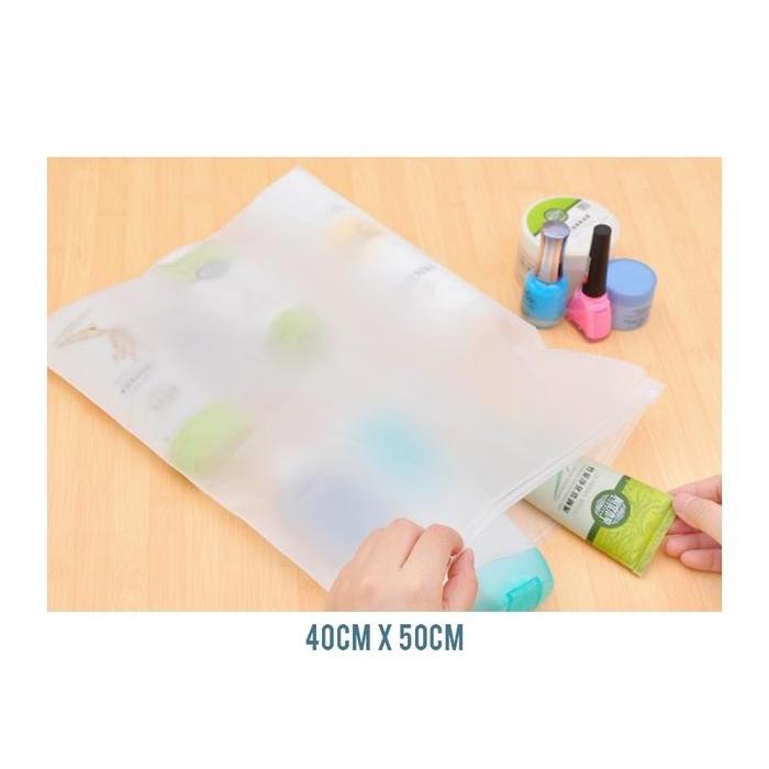 New Zipper Storage Bag / Plastik Pelindung Baju XL (40 x 50 cm)