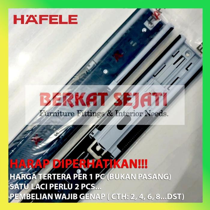 Hafele 30 Cm Rel Laci Double Track Ball Bearing Slide Soft Close Slow Motion