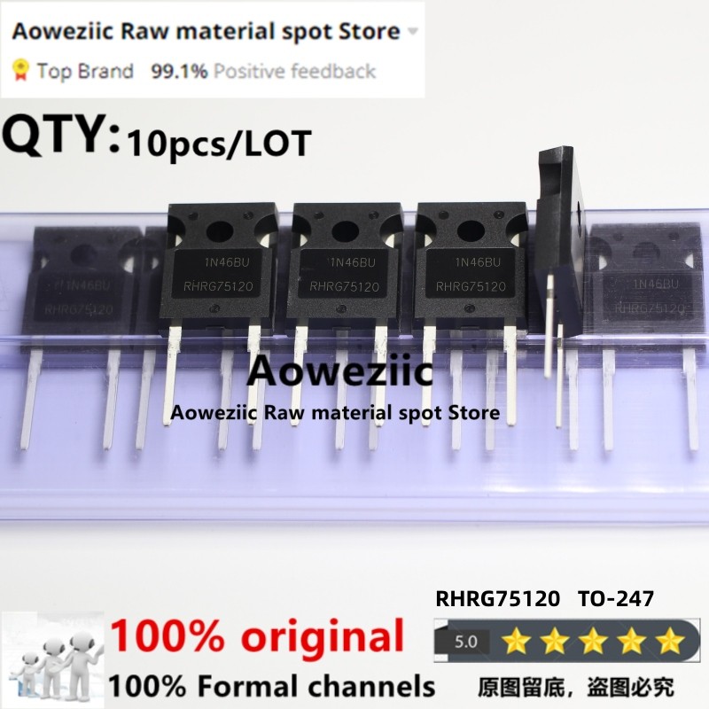 Aoweziic 2018+ 100% New Imported Original Rhrg75120 75120 To-247 Diode Fast Recovery Tube Rectifier