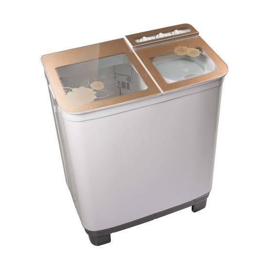 AKARI Mesin Cuci 2 Tabung 8 Kg Tempered Glass Kaca AWM-88SK Turbo Spin