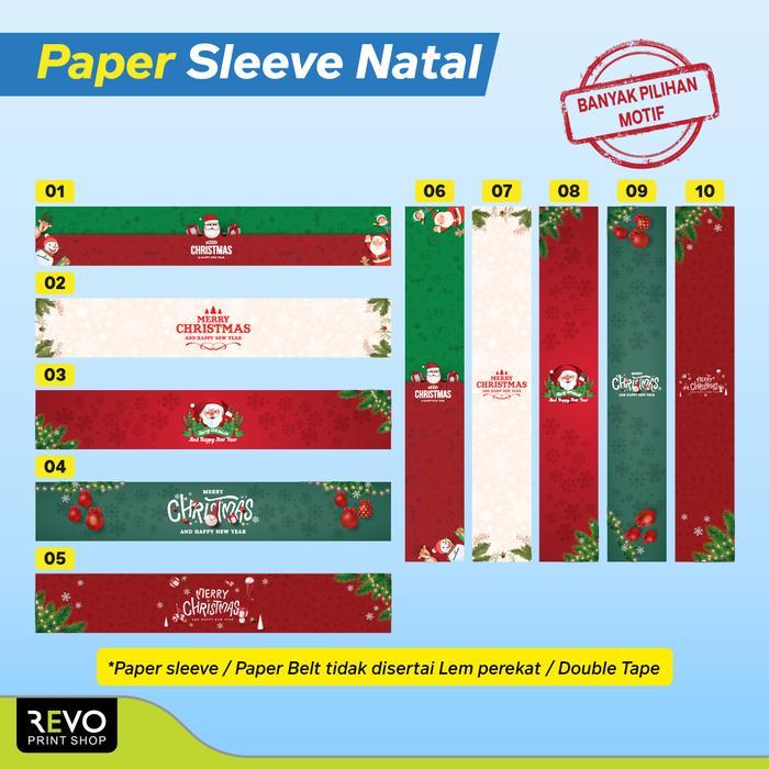 paper belt natal christmas / Paperbelt Sleeve box / Label Segel natal