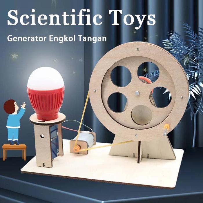 Generator Mini Mainan Merakit Generator Bohlam Diy Generator Bohlam Rakitan Edukasi Untuk Anak