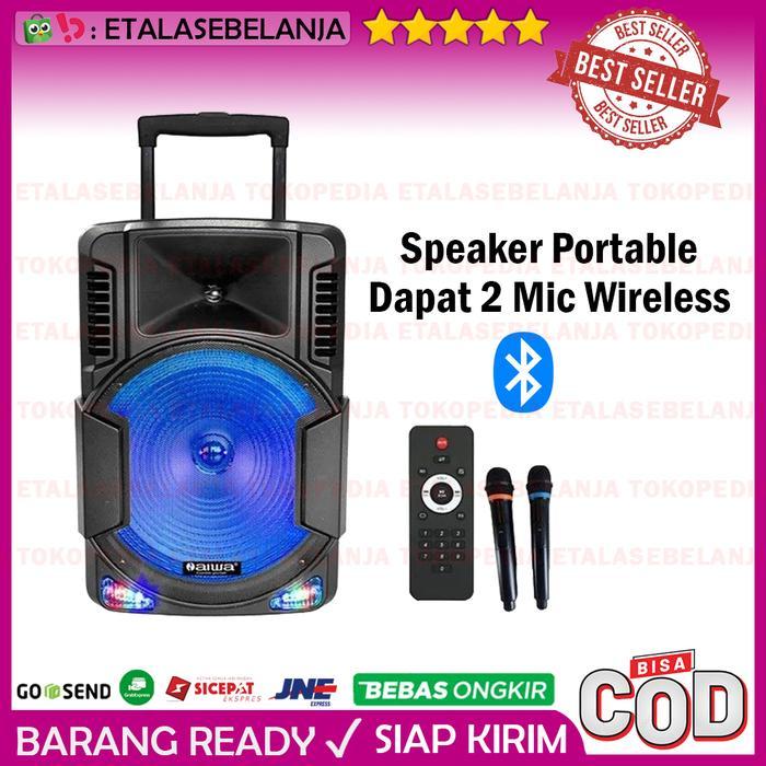 Produk Hits Portable Sound System Bluetooth 12 Inch - Aiwa Was-112Lvb New Model