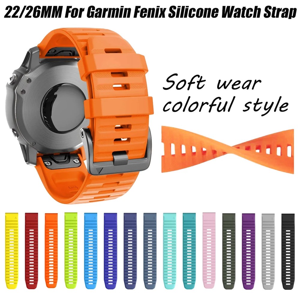22/26Mm For Garmin Fenix 8/7/7Xpro/6X Gps/Pro/6X Sapphire Gps/5X Sapphire/5X Gps/5X Plus/3/5