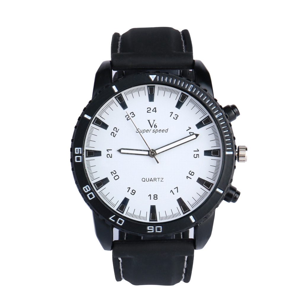 High Quality Men's Military Watch V6 Quartz Sport Wristwatches Luxury Watch Silicone Men's Gifts for