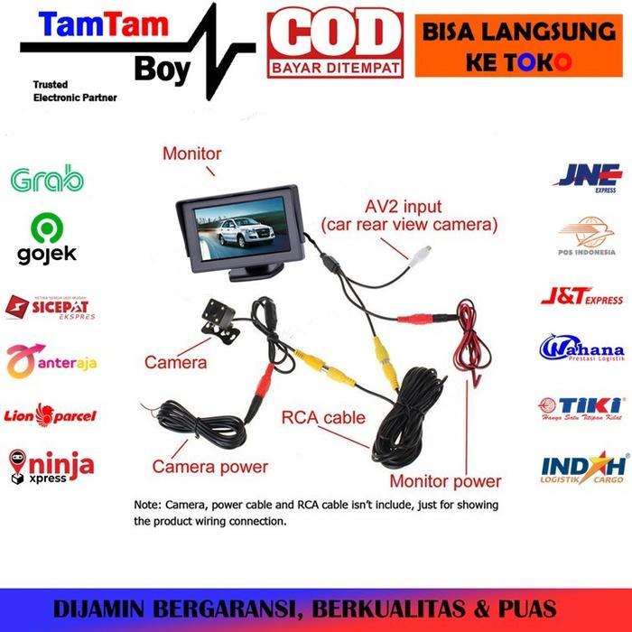 Terbaru Monitor Mini Rear View Tft Lcd 4.3 Inch Bisa Untuk Tv Satelit Parabola