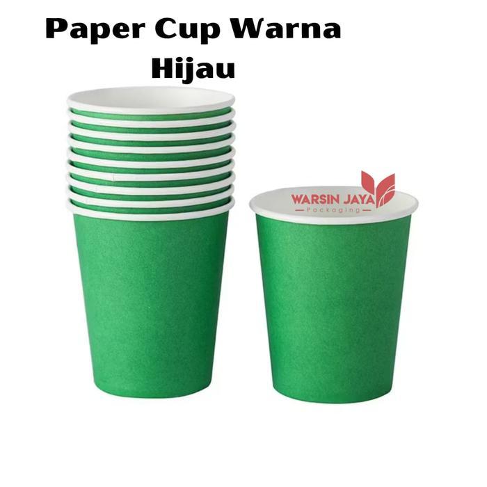 mhej- Paper Cup - Gelas Kertas Warna Polos Isi 50Pc