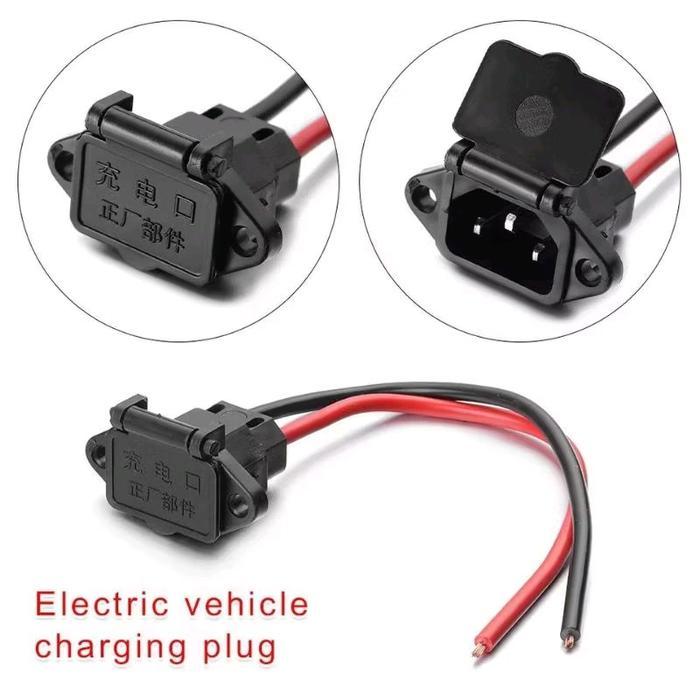 Shocket charger sepeda listrik colokan charger speda listrik universal dengan Kabel Outdoor