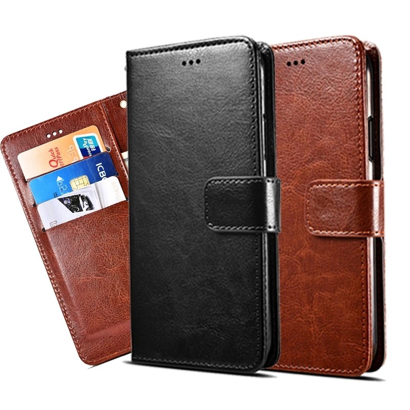 Leather Flip Book Style Cover For Oukitel C21 Case Wallet Stand Coque For Oukitel C21 6.4in Phone Co
