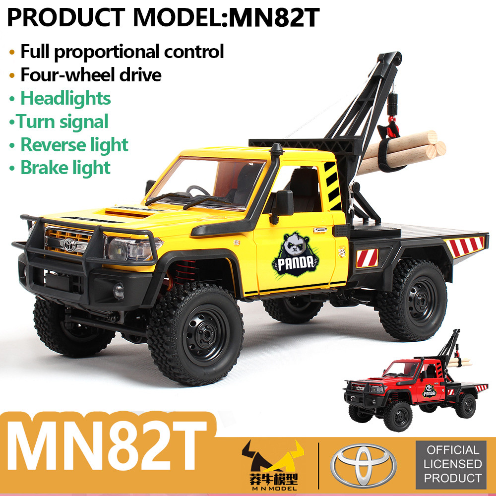 Panda Version Mn82T 2.4G Rc Car With Hoist 4Wd Remote Control Truck Off-Road Pickup Vehicle Rc