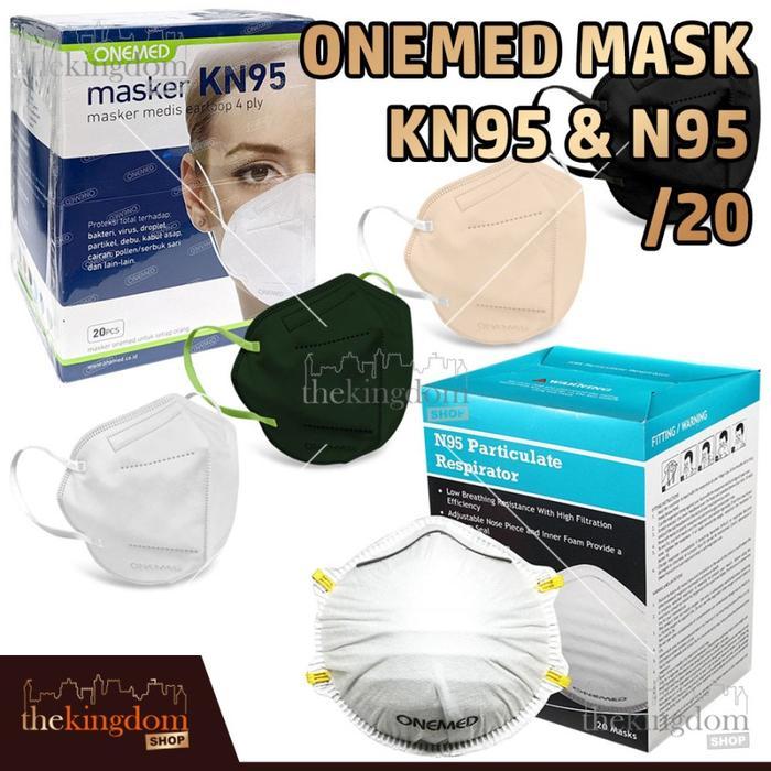 Onemed Mask N95 KN95 4Ply Masker Respirator Earloop Headloop /20 KN 95
