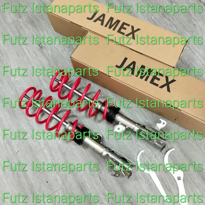 Coilover Shock Breaker JAMEX ADJUSTABLE HONDA JAZZ RS DEPAN ORIGINAL