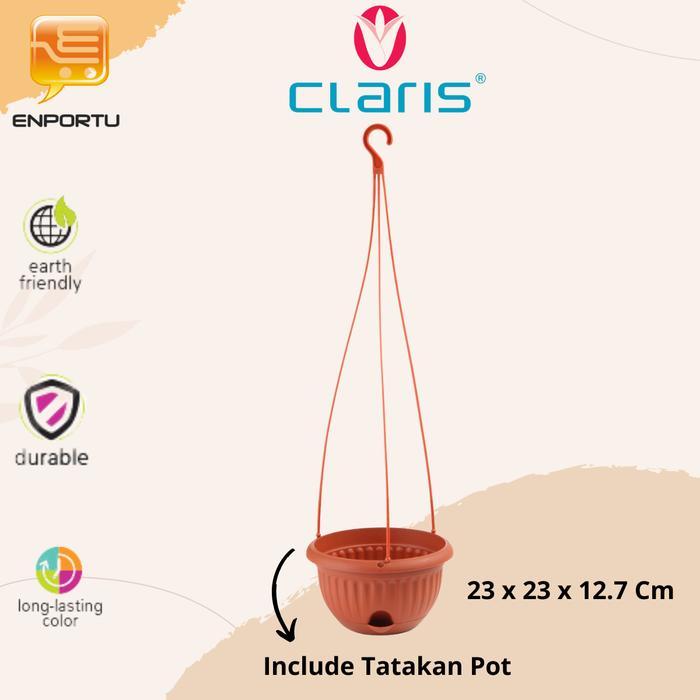 [Voucher] CLARIS Pot Gantung 5703 Fiori Tanaman Hias Bunga Plastik Dinding Balkon Teras Rumah